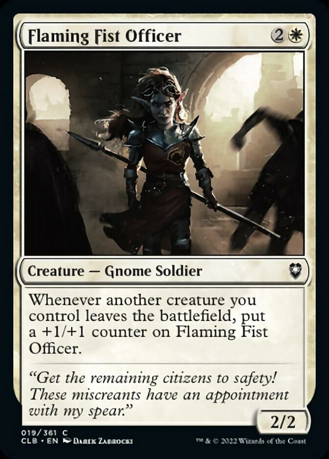 Flaming Fist Officer (CLB-019) - Commander Legends: Battle for Baldur's Gate [Common]
