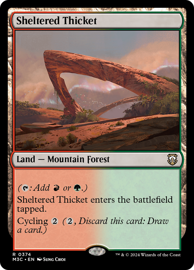 Sheltered Thicket (M3C-374) - Modern Horizons 3 Commander [Rare]