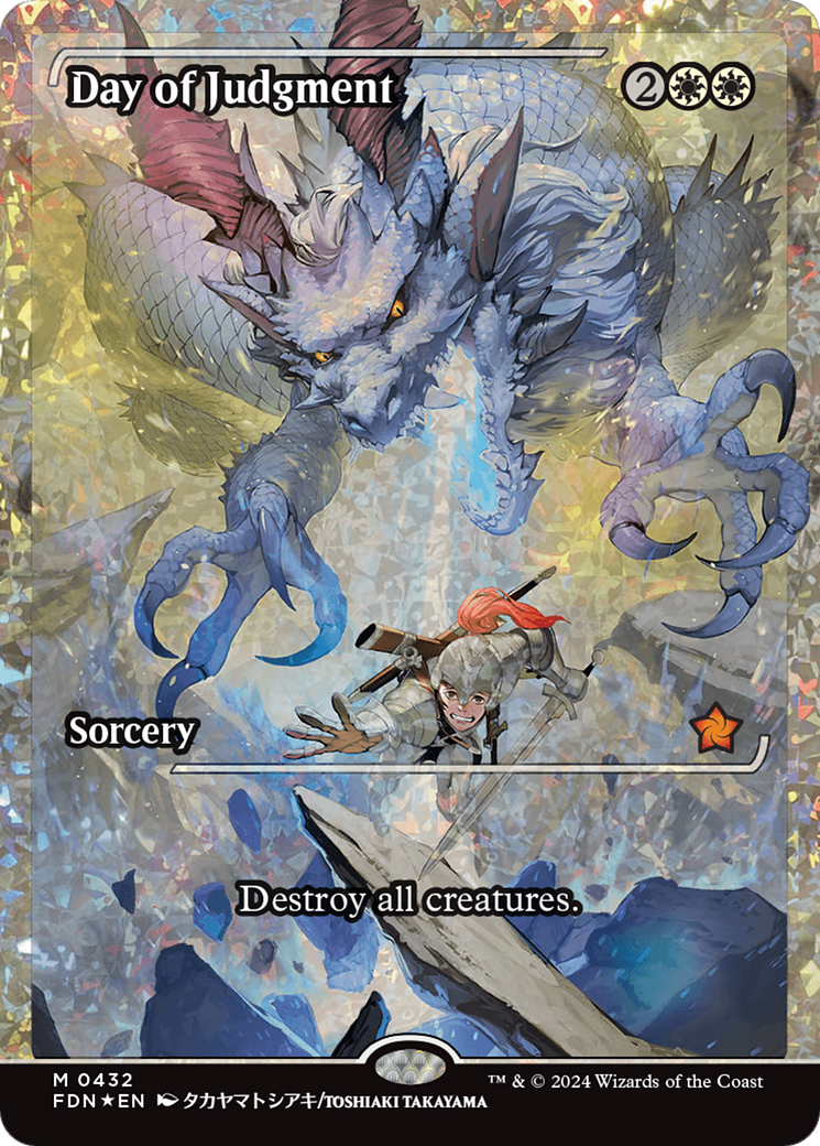 Day of Judgment (FDN-432) - Foundations: (borderless, Showcase) Foil [Mythic]