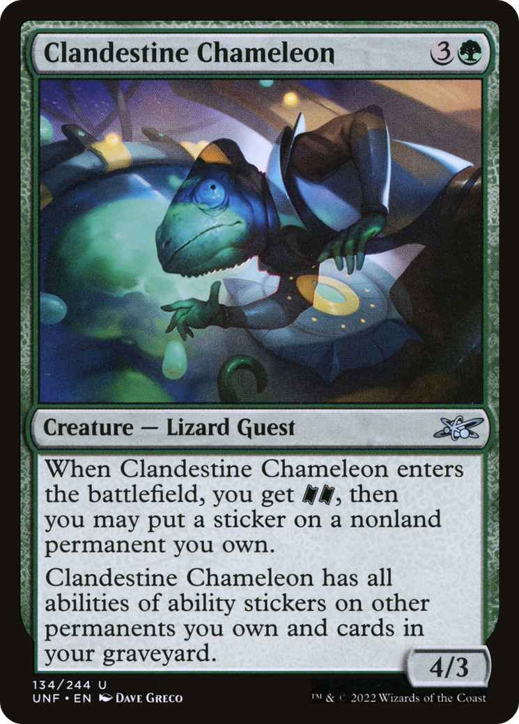 Clandestine Chameleon (UNF-134) - Unfinity Foil [Uncommon]