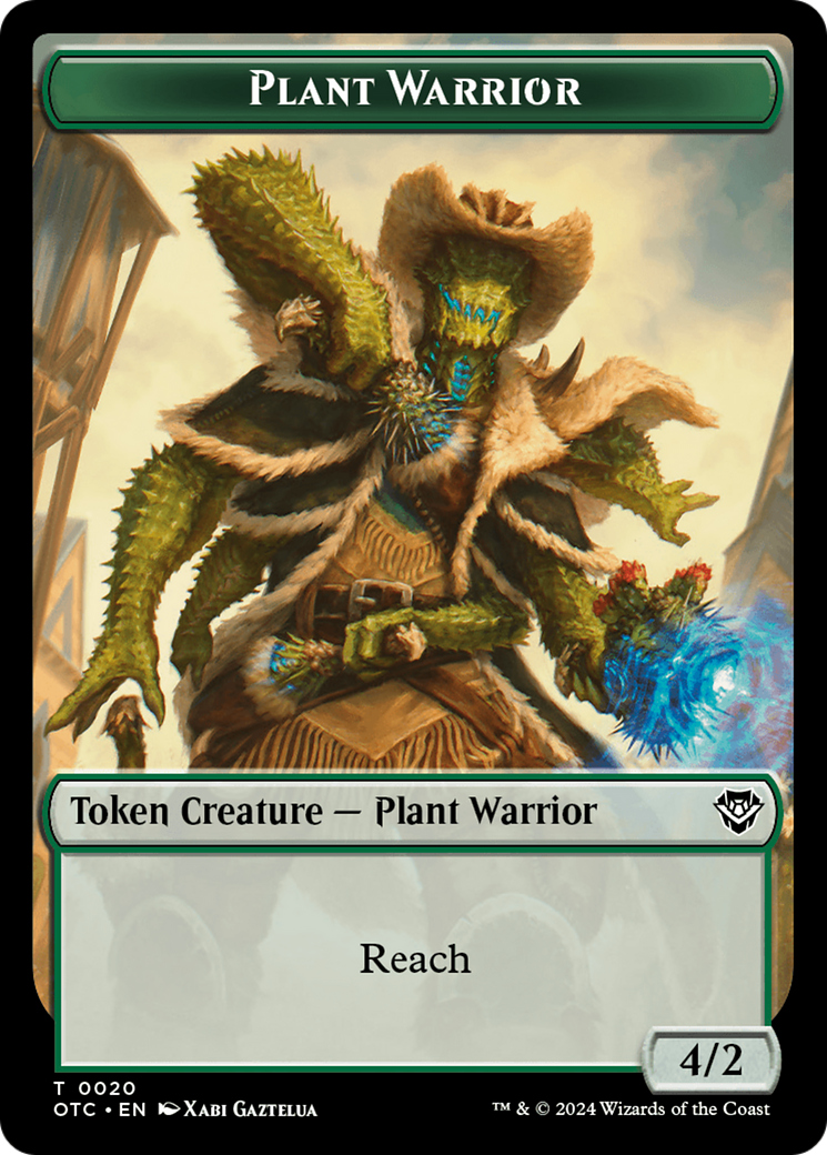 Plant Warrior (TOTC-020) - Outlaws of Thunder Junction Commander Tokens Foil [Common]