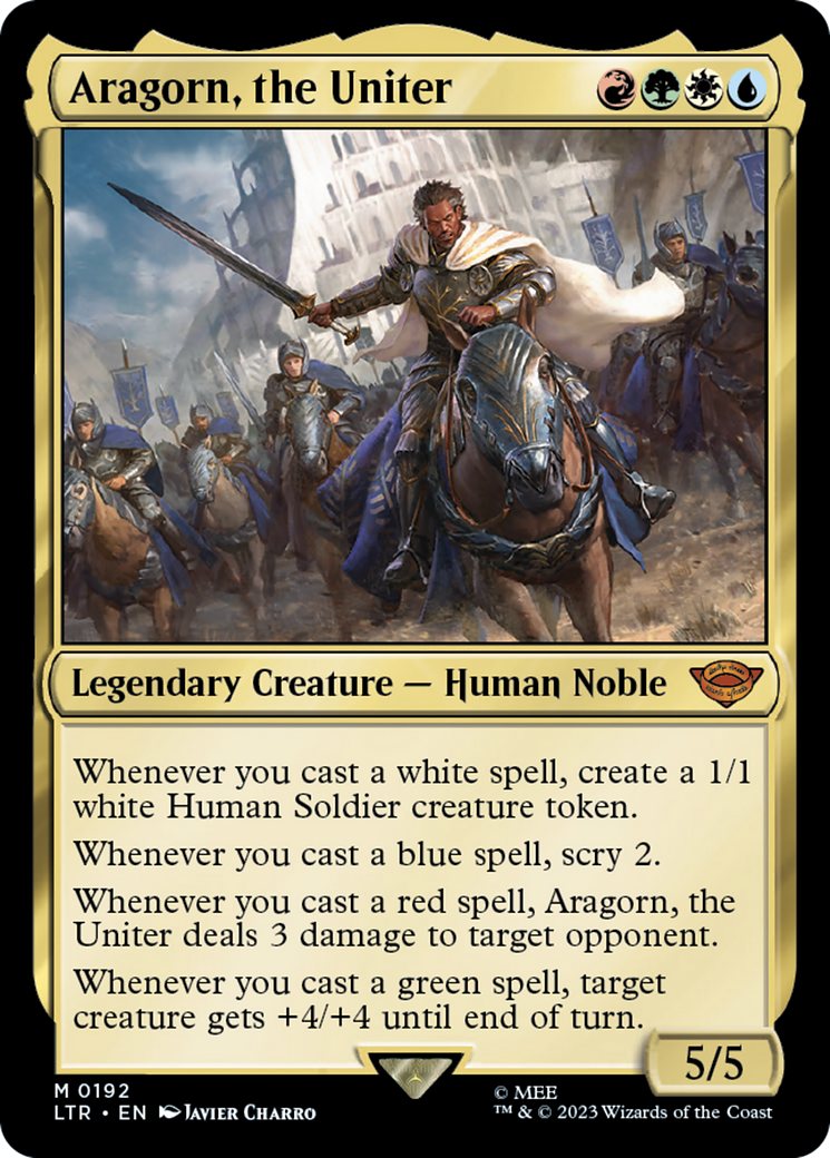 Aragorn, the Uniter (LTR-192) - The Lord of the Rings: Tales of Middle-earth Foil [Mythic]