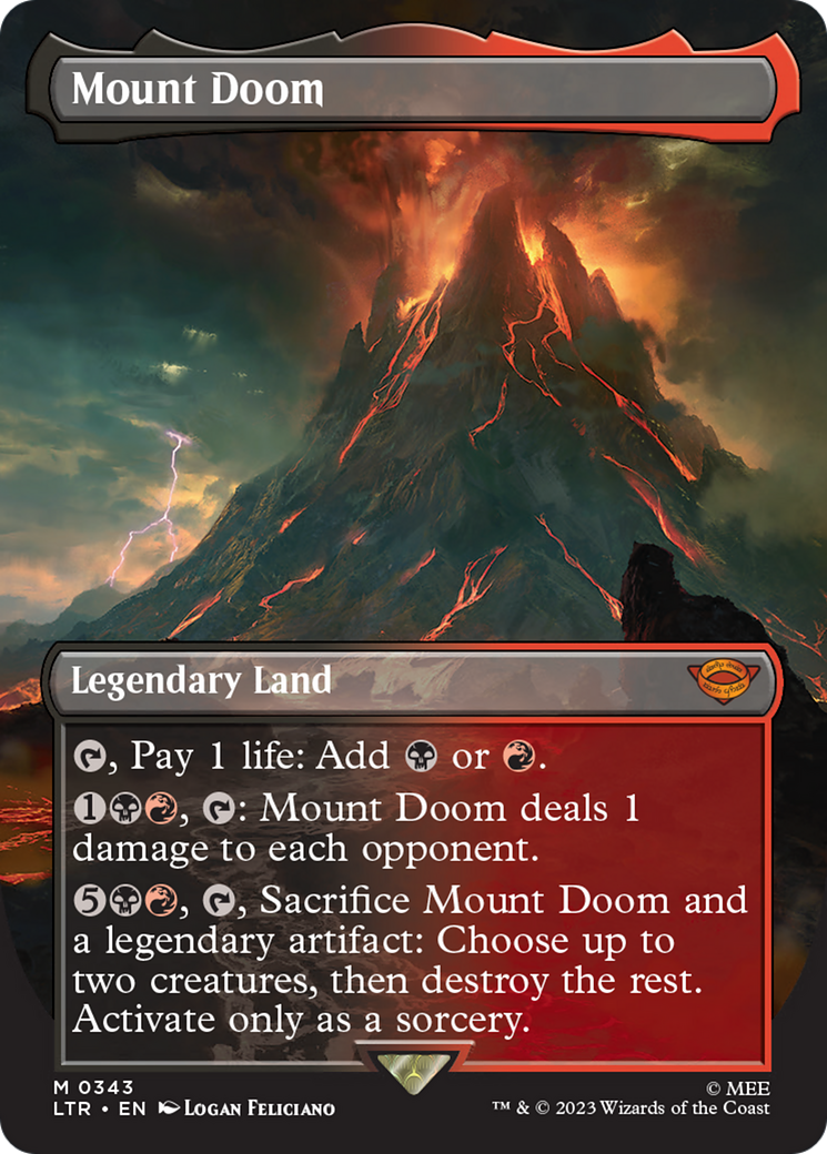 Mount Doom (LTR-343) - The Lord of the Rings: Tales of Middle-earth (Borderless) [Mythic]