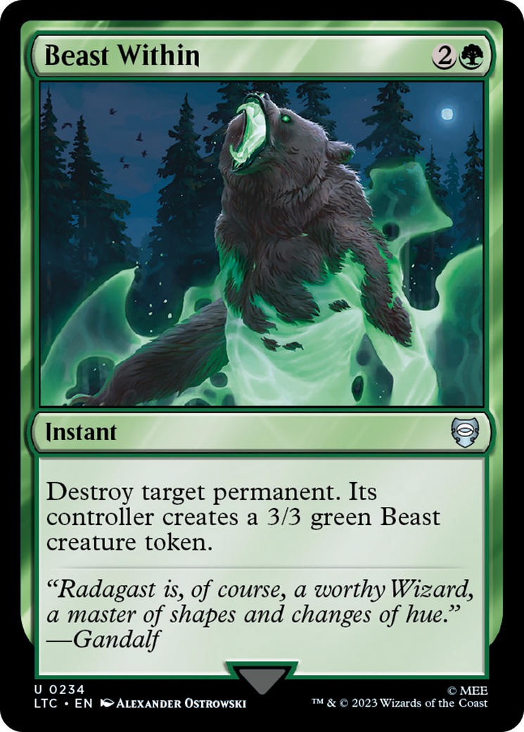 Beast Within (LTC-234) - Tales of Middle-earth Commander [Uncommon]