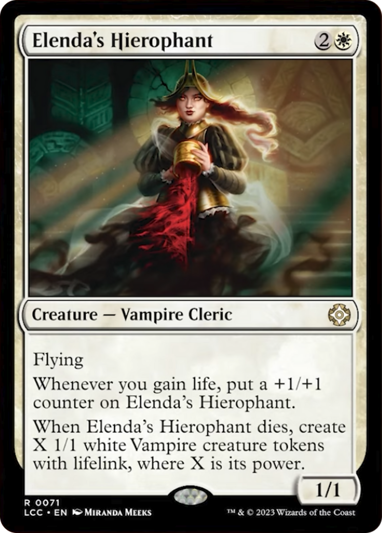 Elenda's Hierophant (LCC-071) - The Lost Caverns of Ixalan Commander [Rare]
