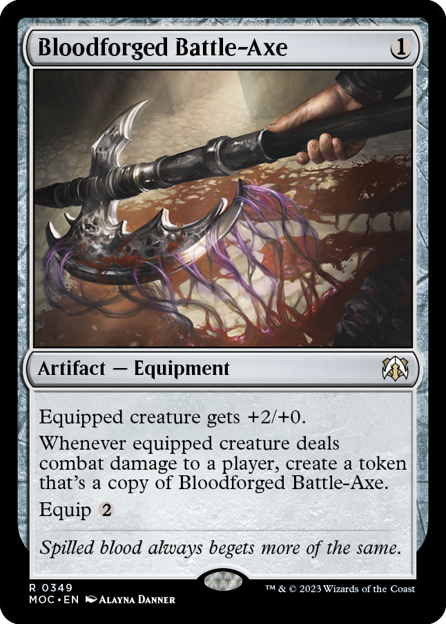 Bloodforged Battle-Axe (MOC-349) - March of the Machine Commander [Rare]