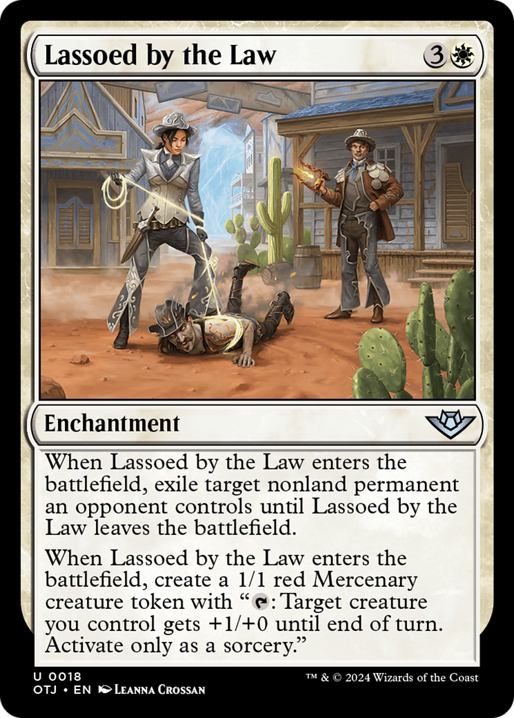 Lassoed by the Law (OTJ-018) - Outlaws of Thunder Junction Foil [Uncommon]