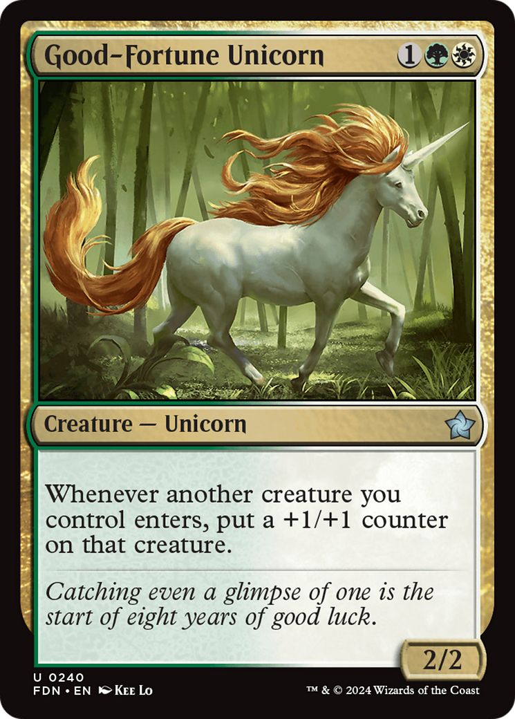 Good-Fortune Unicorn (FDN-240) - Foundations [Uncommon]