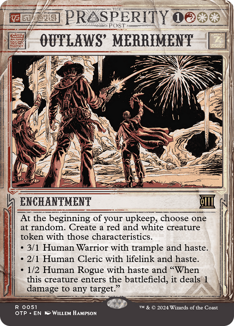 Outlaws' Merriment (OTP-051) - Breaking News: (Showcase) (Borderless) [Rare]