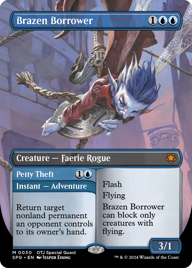 Brazen Borrower // Petty Theft (SPG-030) - Special Guests (Borderless) Foil [Mythic]