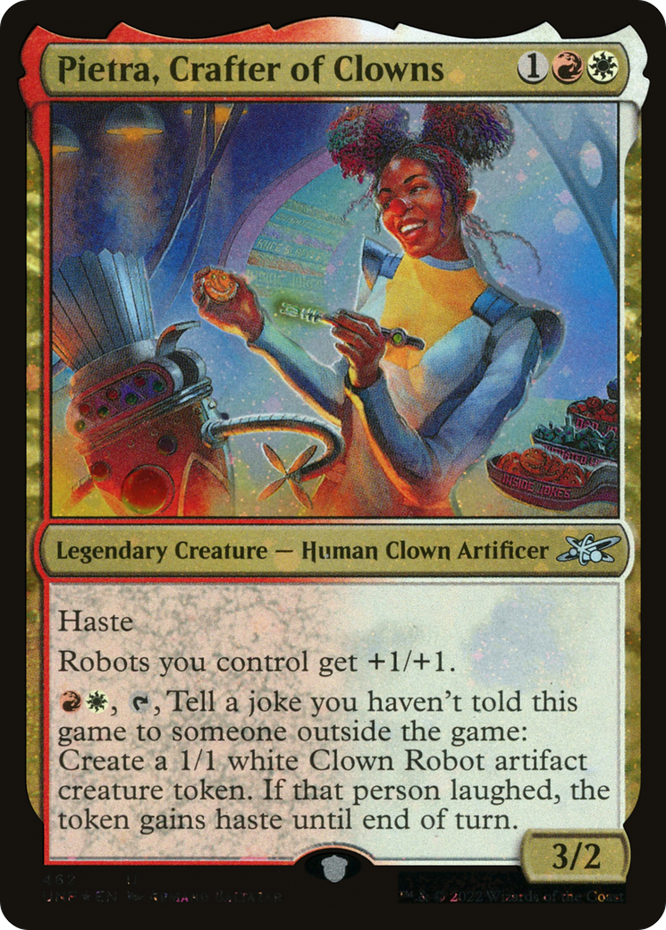 Pietra, Crafter of Clowns (UNF-462) - Unfinity Galaxy Foil [Uncommon]
