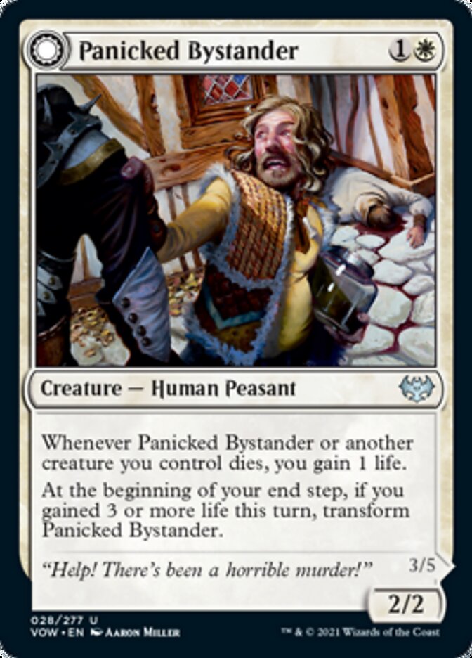 Panicked Bystander // Cackling Culprit (VOW-028) - Innistrad: Crimson Vow: (Double Faced Transform) [Uncommon]