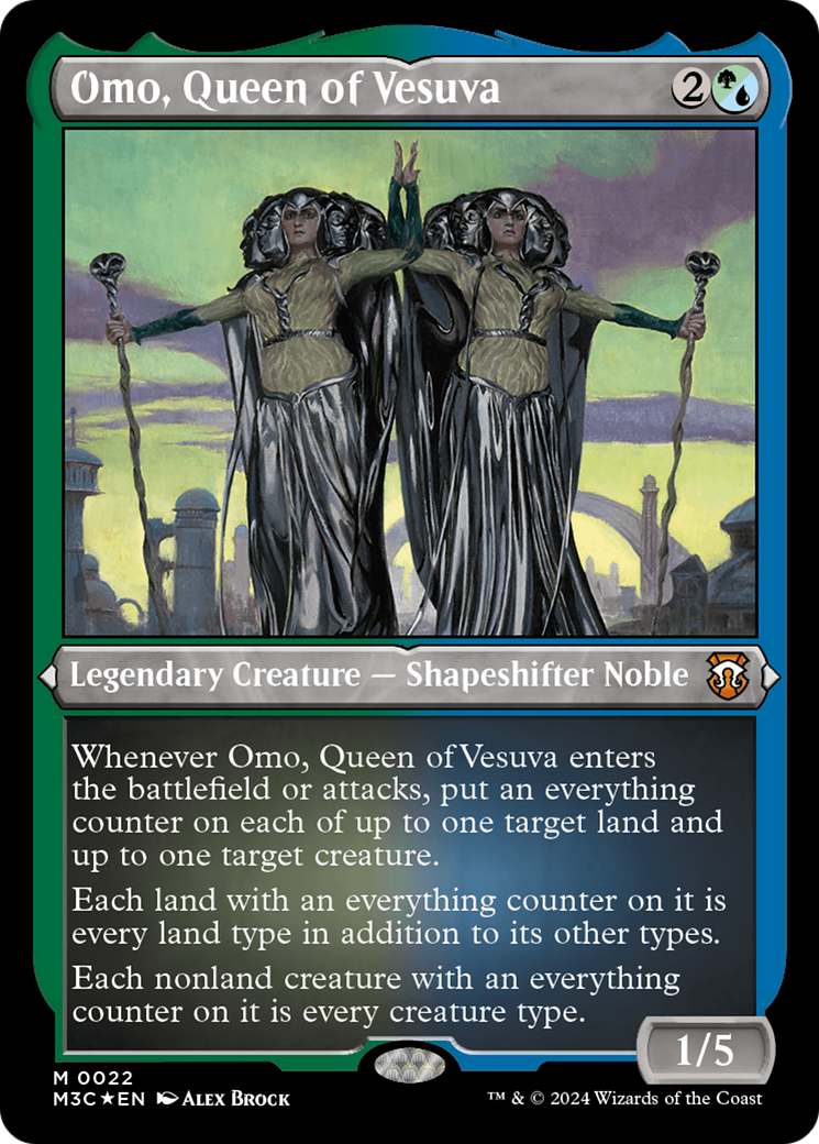 Omo, Queen of Vesuva (M3C-022) - Modern Horizons 3 Commander Etched Foil [Mythic]