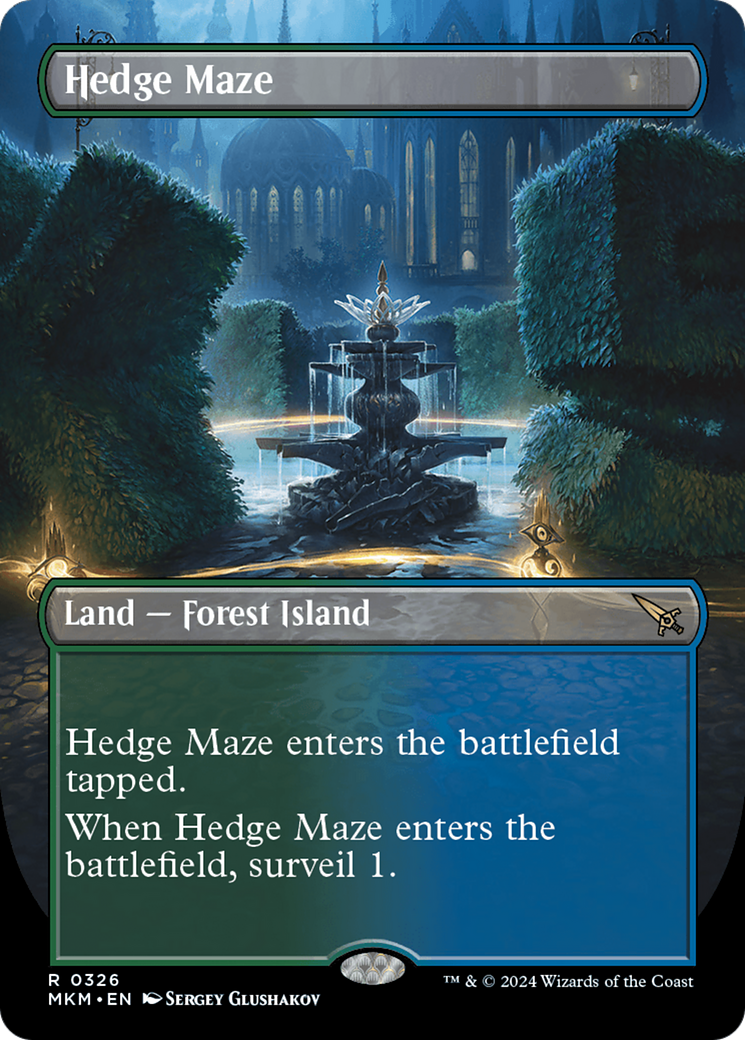 Hedge Maze (MKM-326) - Murders at Karlov Manor (Borderless) Foil [Rare]