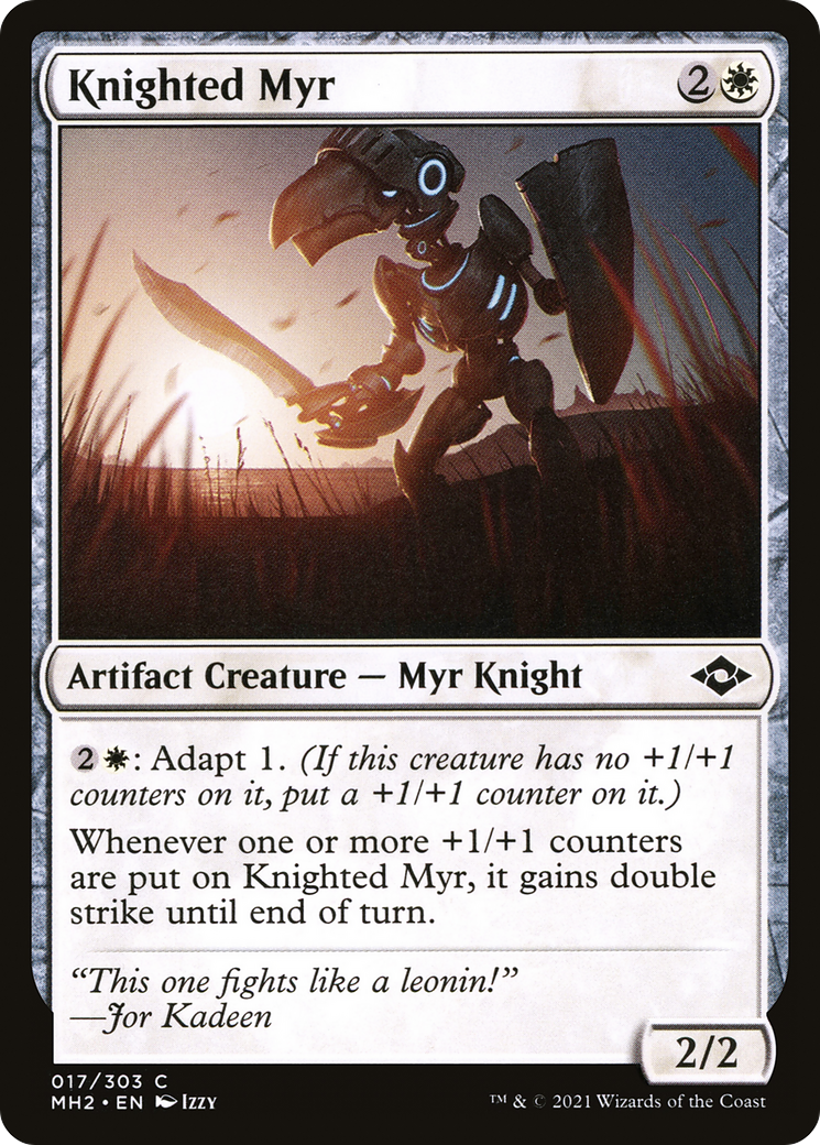 Knighted Myr (MH2-017) - Modern Horizons 2 Foil [Common]