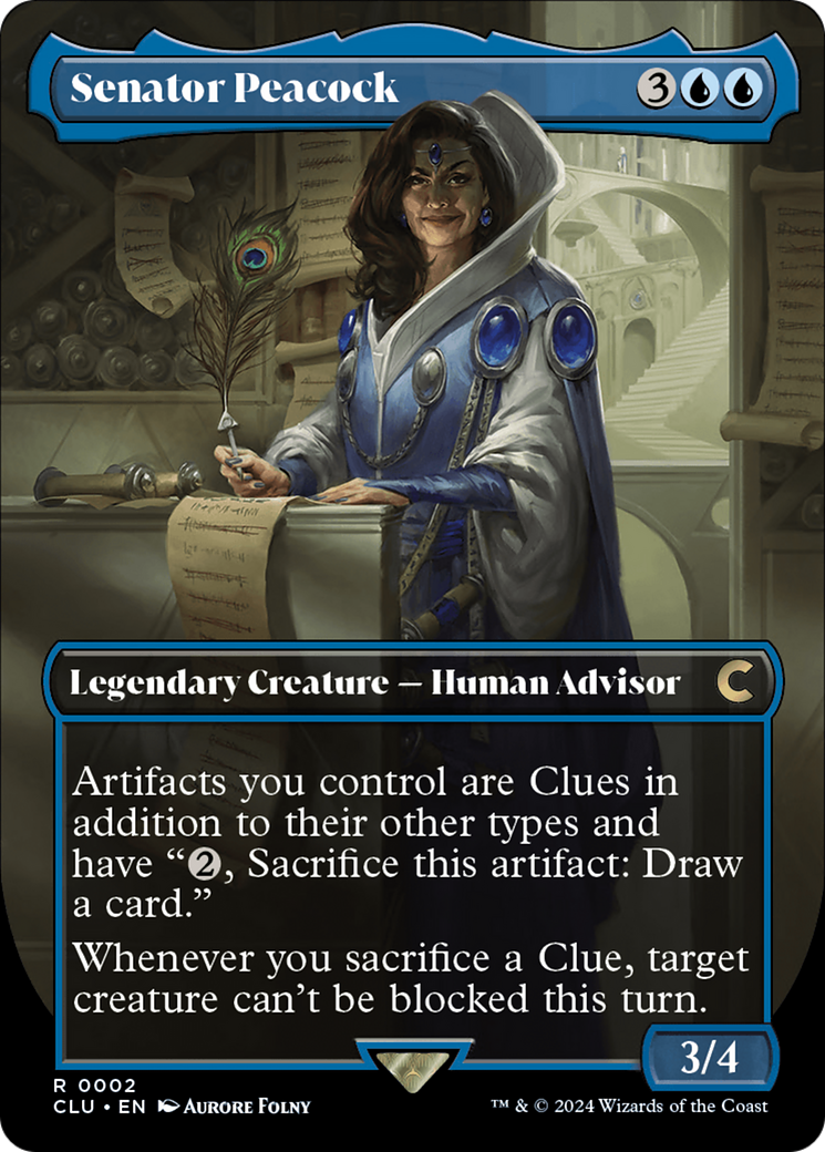 Senator Peacock (CLU-002) - Ravnica: Clue Edition (Borderless) [Rare]