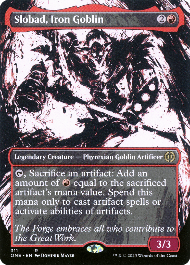 Slobad, Iron Goblin (ONE-311) - Phyrexia: All Will Be One: (Showcase) (Borderless) [Rare]