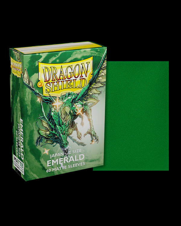 Dragon Shield - Japanese Size Matte Sleeves: Emerald (60ct)
