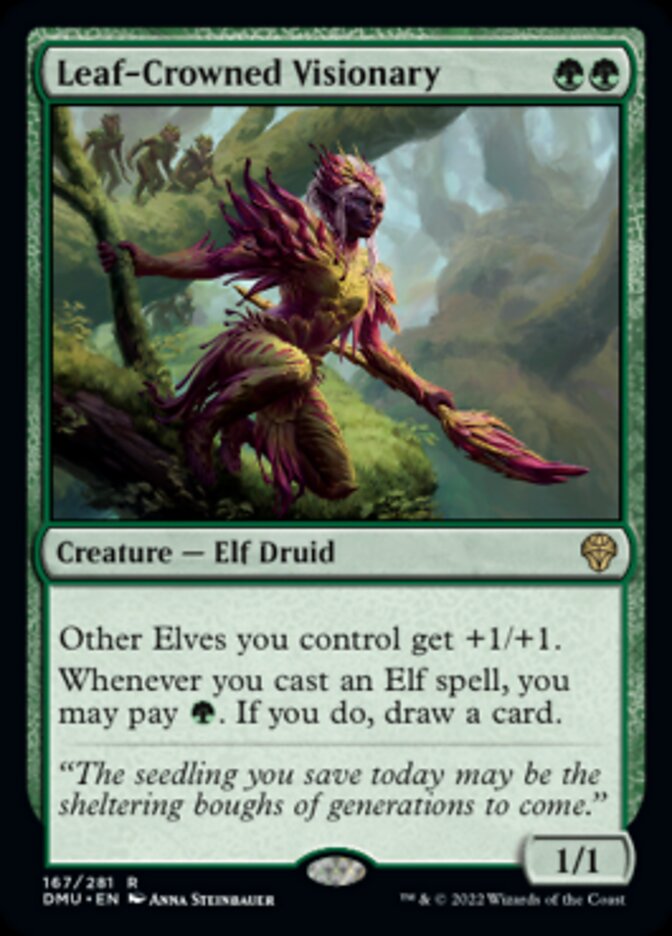 Leaf-Crowned Visionary (DMU-167) - Dominaria United [Rare]
