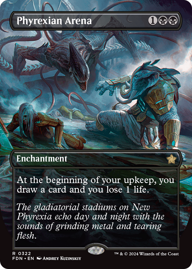 Phyrexian Arena (FDN-322) - Foundations (Borderless) Foil [Rare]