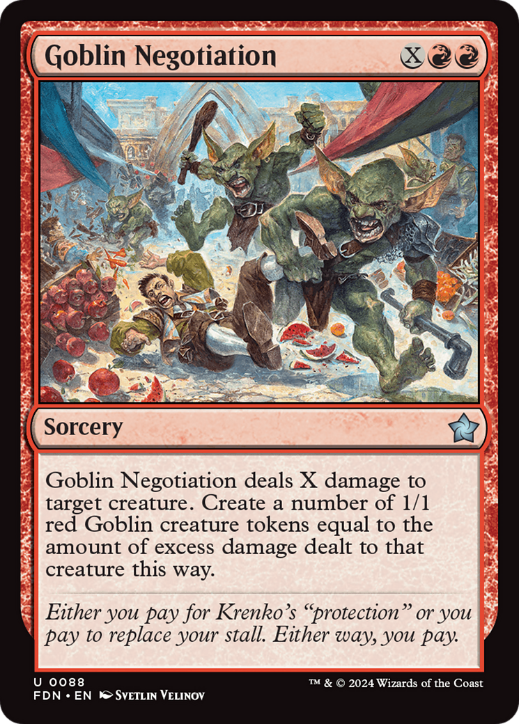 Goblin Negotiation (FDN-088) - Foundations Foil [Uncommon]