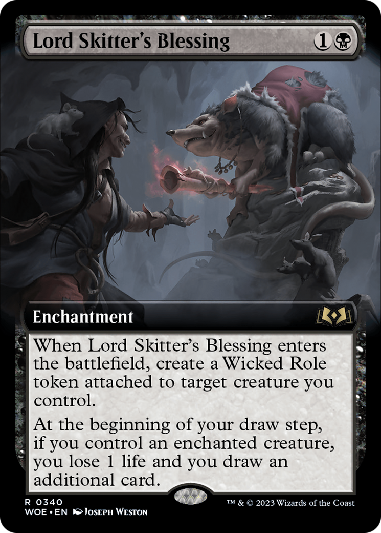 Lord Skitter's Blessing (WOE-340) - Wilds of Eldraine: (Extended Art) [Rare]