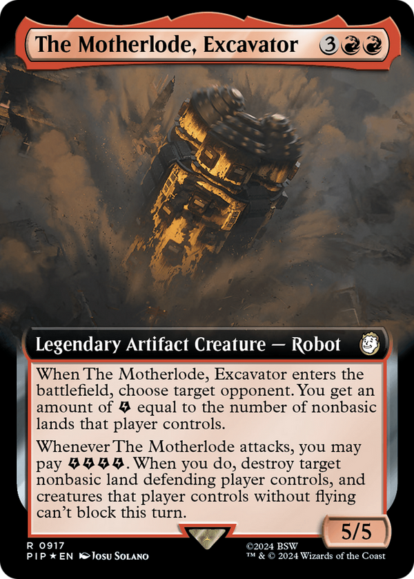 The Motherlode, Excavator (PIP-917) - Fallout: (Extended Art) Foil [Rare]