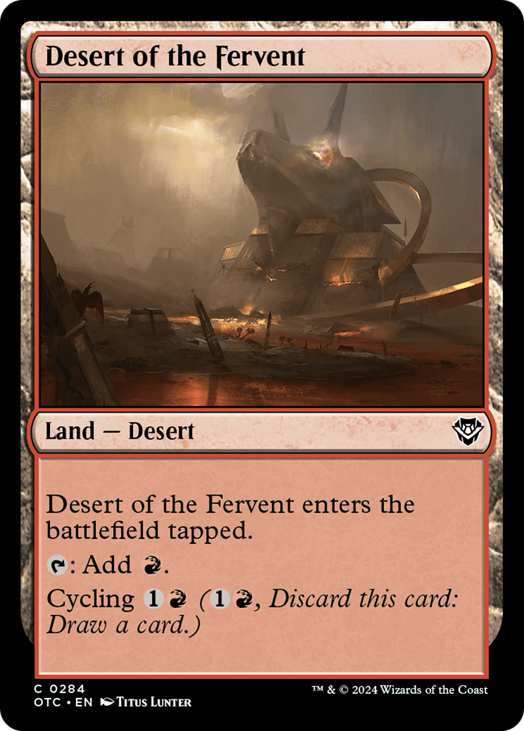 Desert of the Fervent (OTC-284) - Outlaws of Thunder Junction Commander [Common]