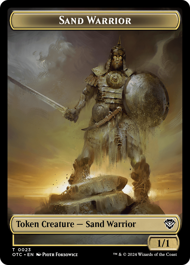Sand Warrior (TOTC-023) - Outlaws of Thunder Junction Commander Tokens Foil [Common]