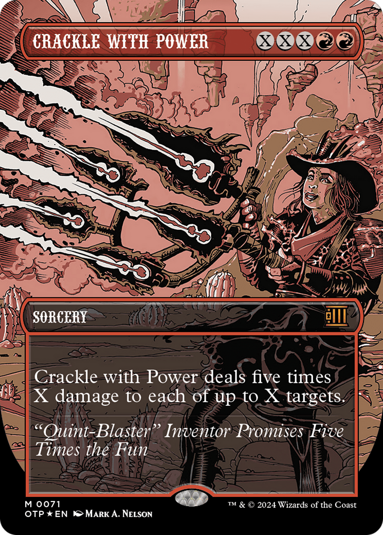 Crackle with Power (OTP-071) - Breaking News: (Extended Art) (Borderless) Foil [Mythic]
