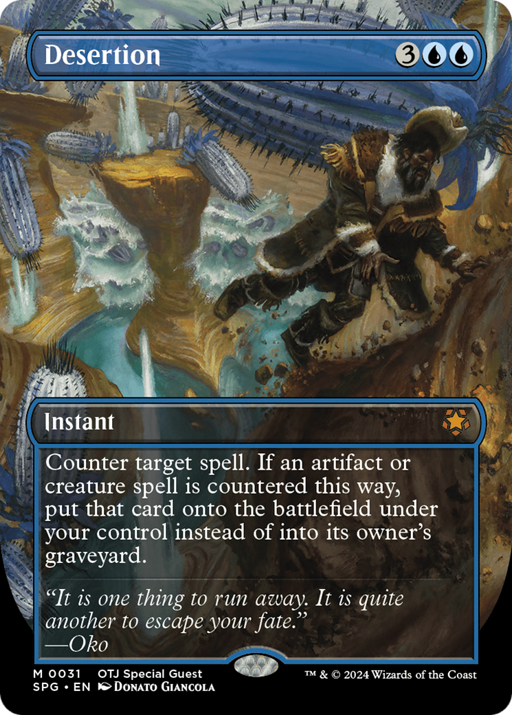 Desertion (SPG-031) - Special Guests (Borderless) Foil [Mythic]