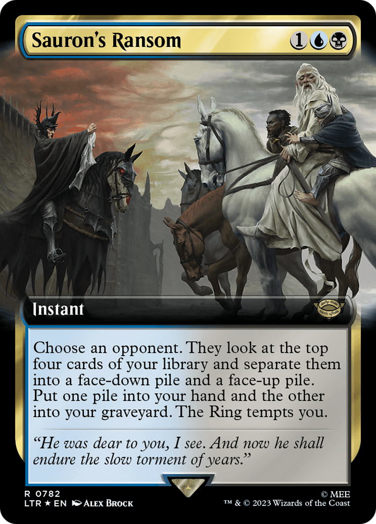 Sauron's Ransom (LTR-782) - The Lord of the Rings: Tales of Middle-earth: (Extended Art) Surge Foil [Rare]