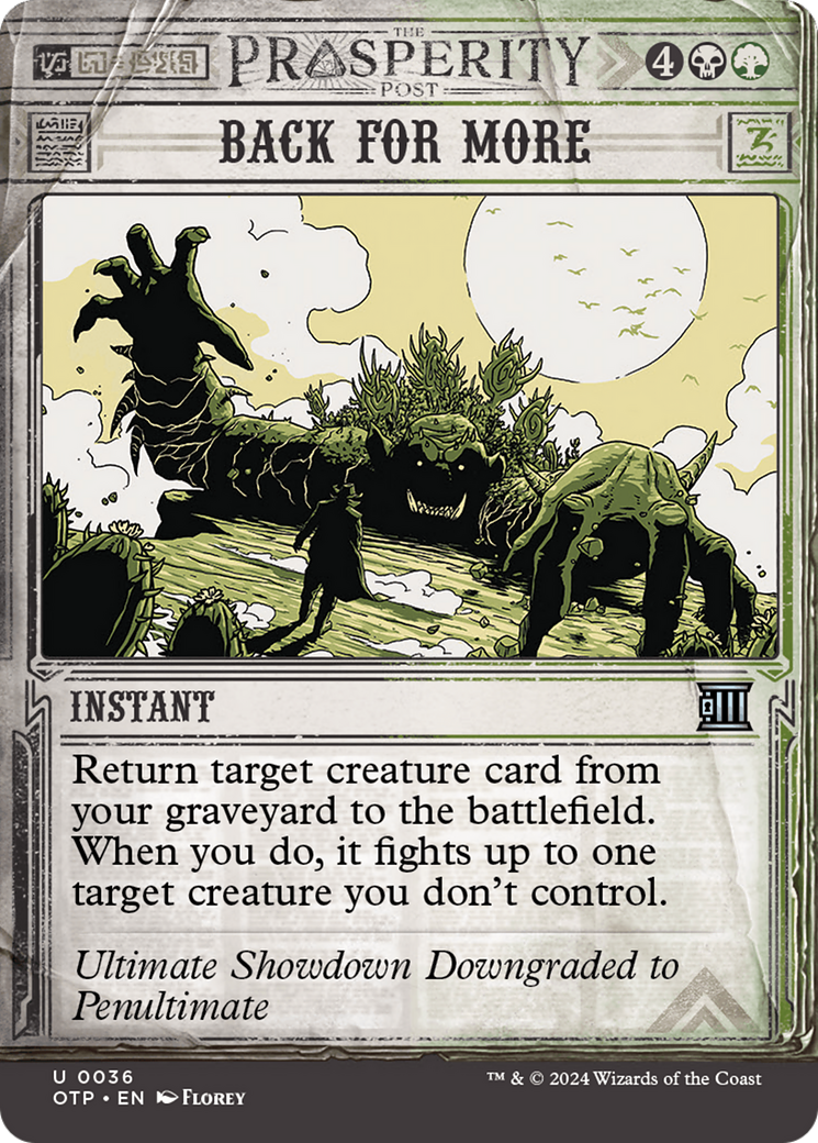 Back for More (OTP-036) - Breaking News: (Showcase) (Borderless) Foil [Uncommon]