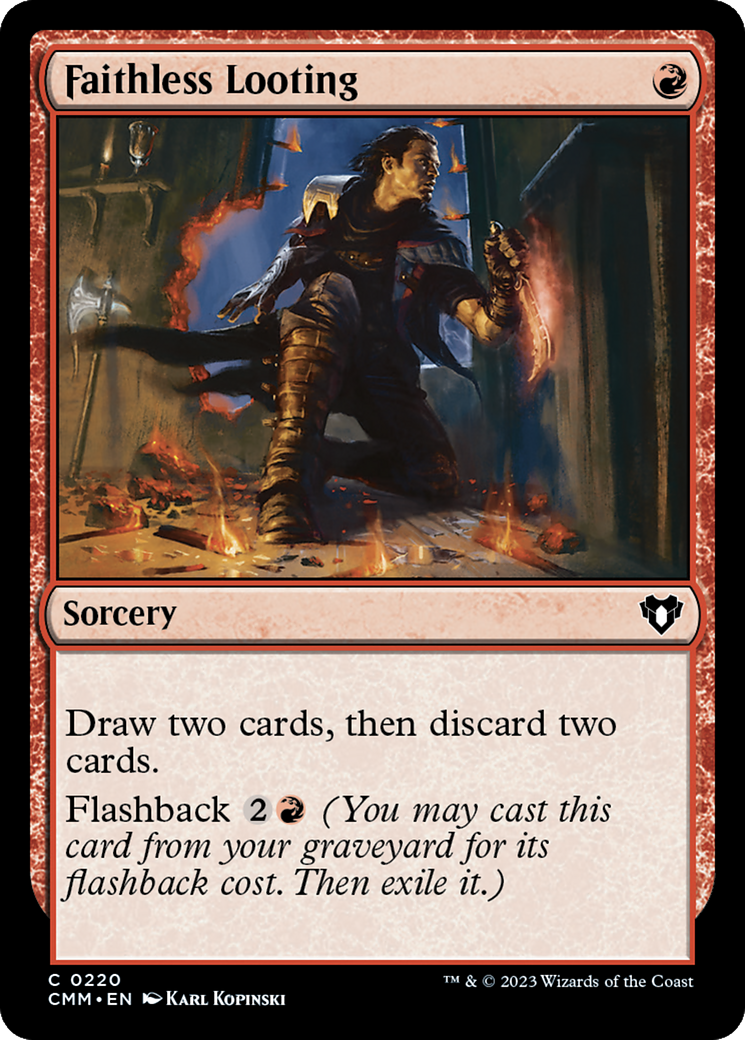 Faithless Looting (CMM-220) - Commander Masters [Common]