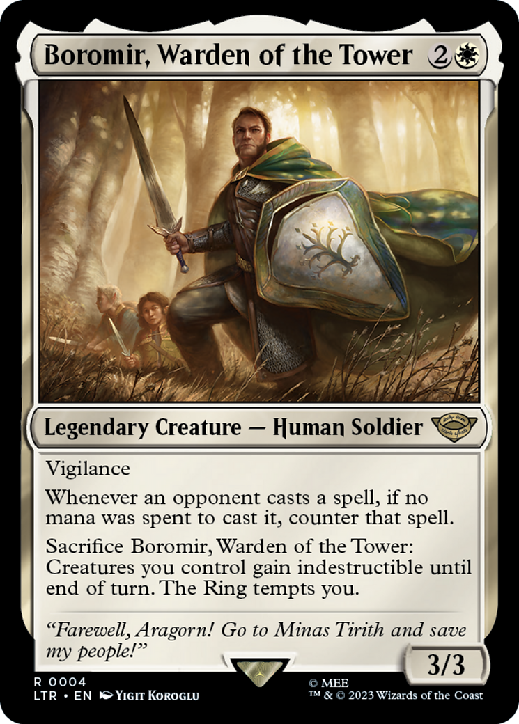Boromir, Warden of the Tower (LTR-004) - The Lord of the Rings: Tales of Middle-earth [Rare]