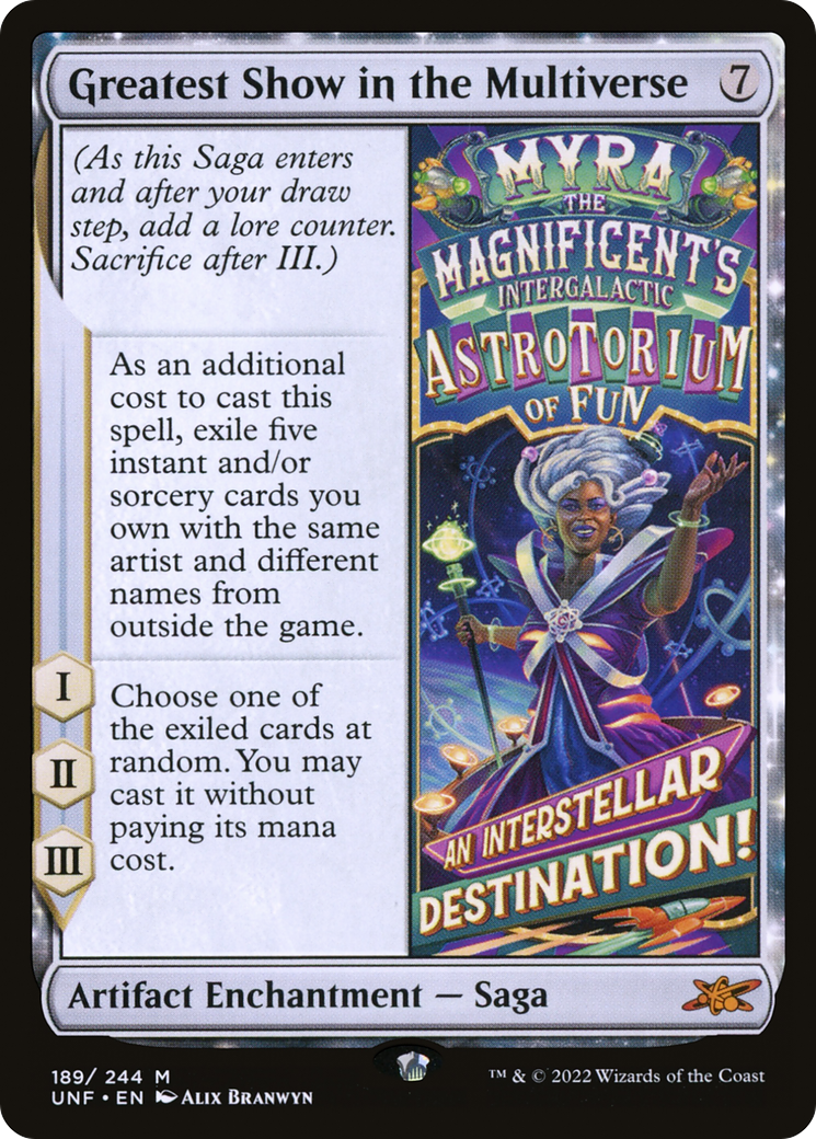 Greatest Show in the Multiverse (UNF-189) - Unfinity Foil [Mythic]