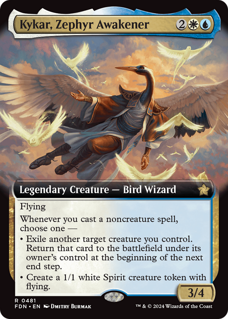 Kykar, Zephyr Awakener (FDN-481) - Foundations: (Extended Art) Foil [Rare]
