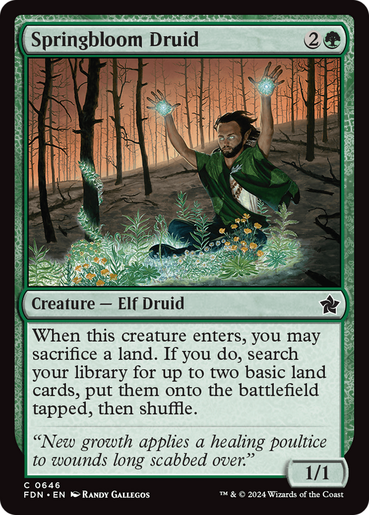 Springbloom Druid (FDN-646) - Foundations [Common]