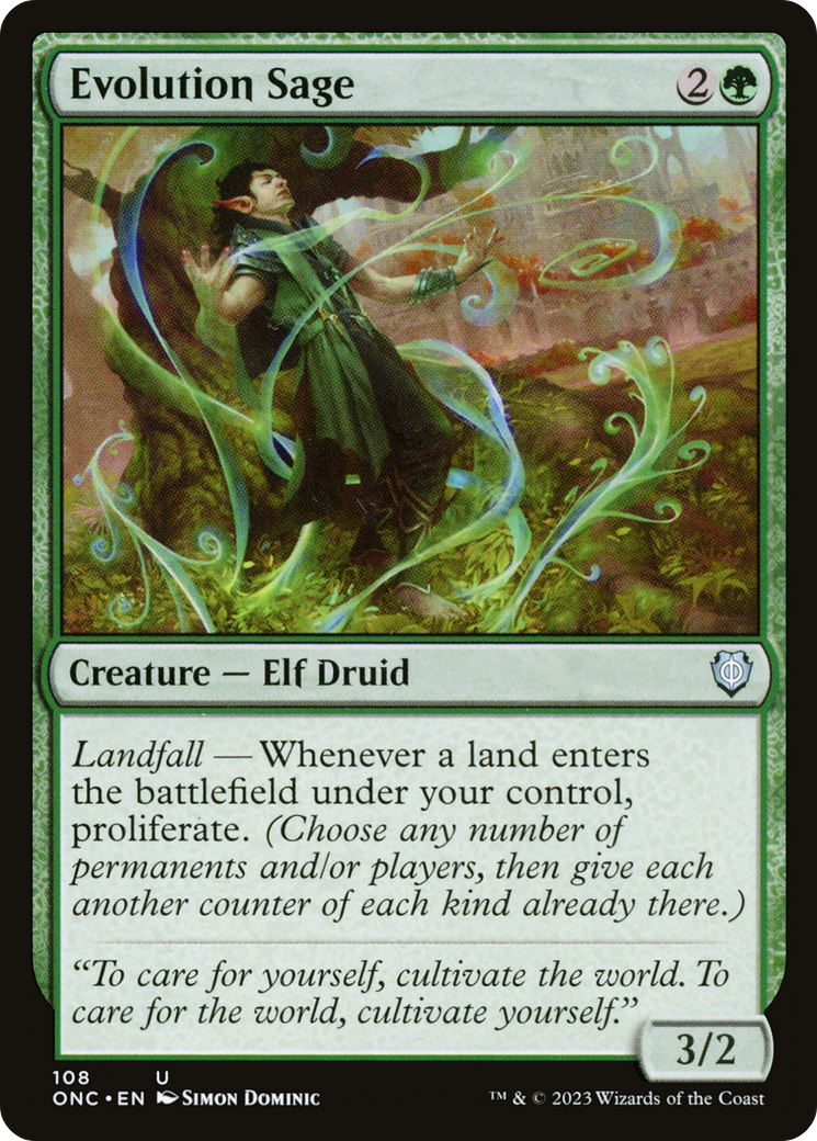 Evolution Sage (ONC-108) - Phyrexia: All Will Be One Commander [Uncommon]