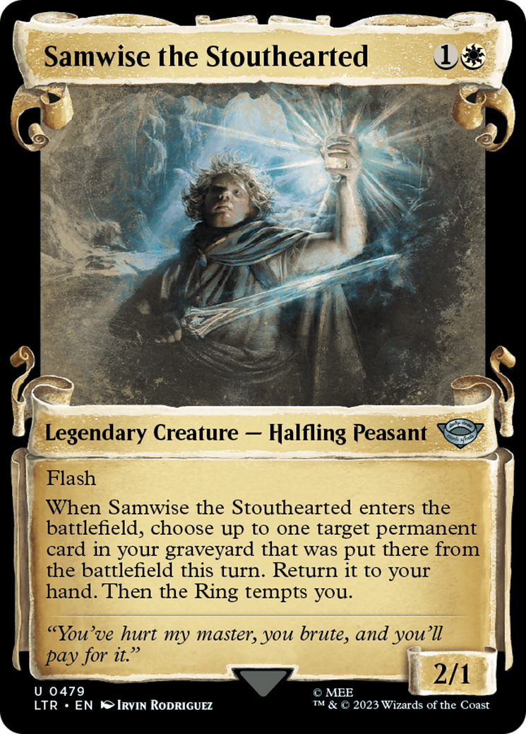Samwise the Stouthearted (LTR-479) - The Lord of the Rings: Tales of Middle-earth: (Showcase) Scroll Foil [Uncommon]