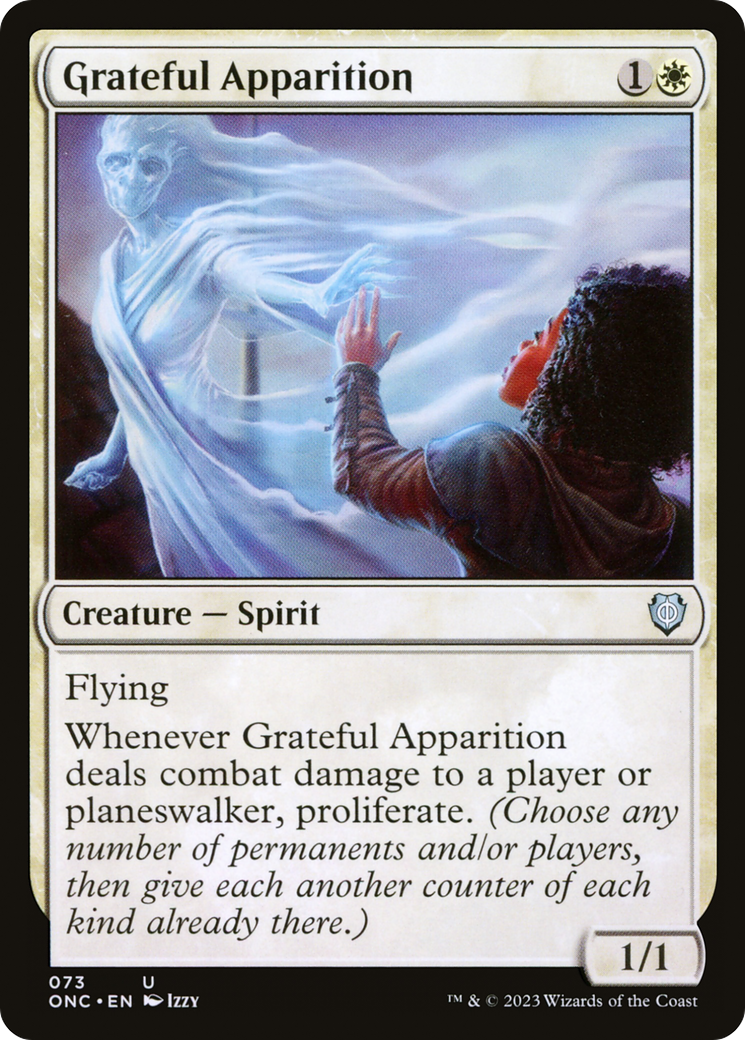 Grateful Apparition (ONC-073) - Phyrexia: All Will Be One Commander [Uncommon]