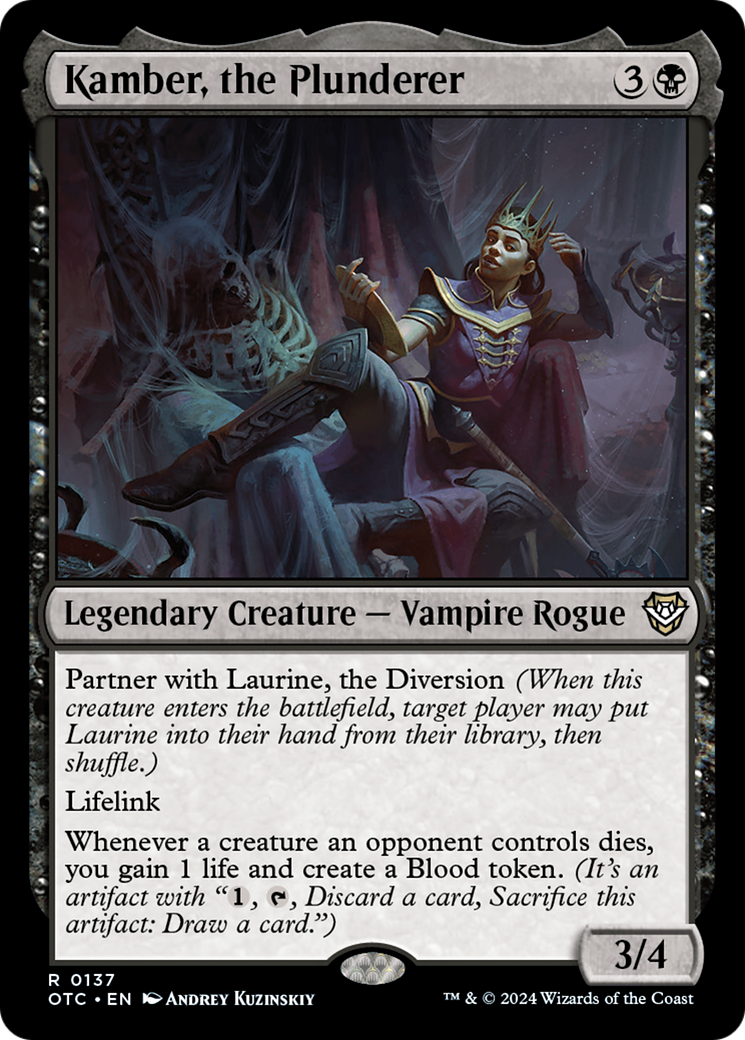 Kamber, the Plunderer (OTC-137) - Outlaws of Thunder Junction Commander [Rare]