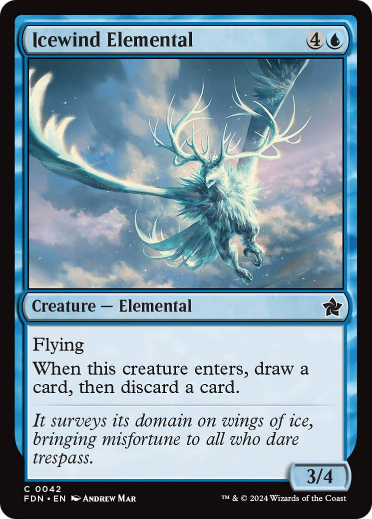 Icewind Elemental (FDN-042) - Foundations Foil [Common]