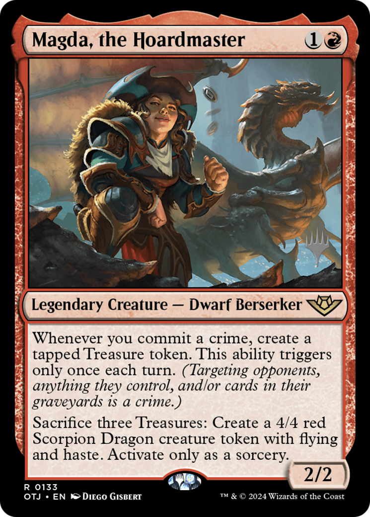 Magda, the Hoardmaster (POTJ-133P) - Outlaws of Thunder Junction Promos [Rare]