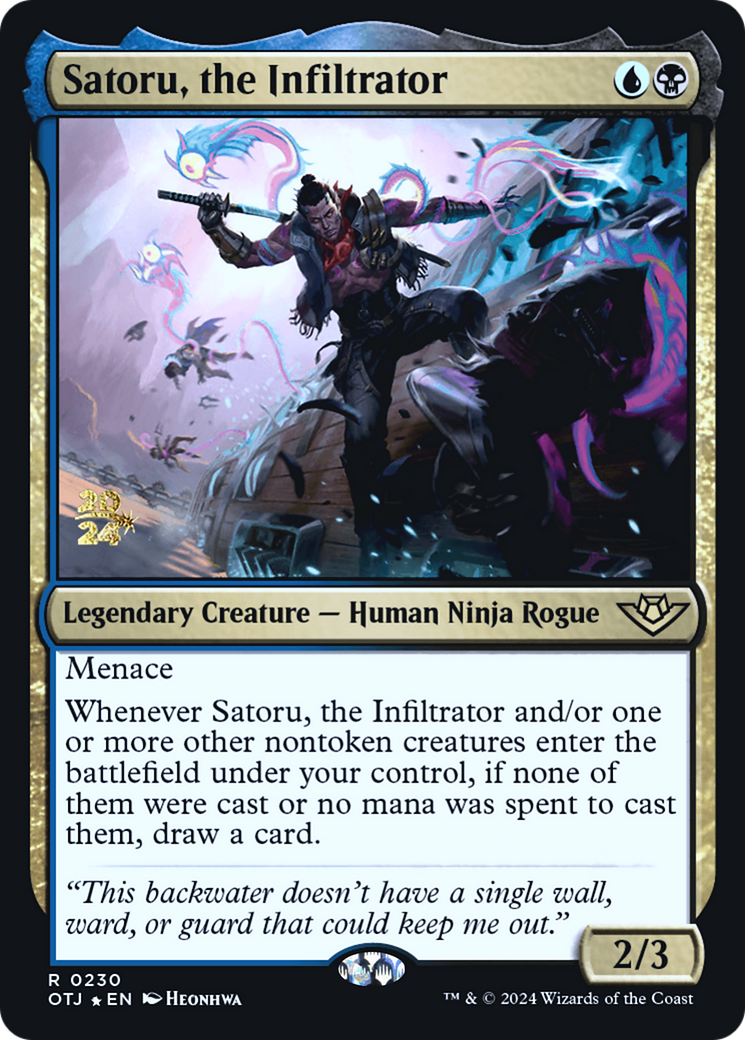 Satoru, the Infiltrator (POTJ-230S) - Outlaws of Thunder Junction Promos Foil [Rare]