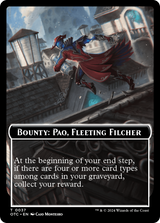 Bounty: Paq, Fleeting Filcher // Wanted! (TOTC-037) - Outlaws of Thunder Junction Commander Tokens [Common]