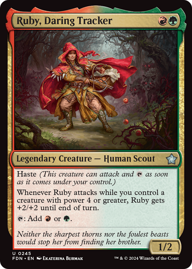 Ruby, Daring Tracker (FDN-245) - Foundations Foil [Uncommon]