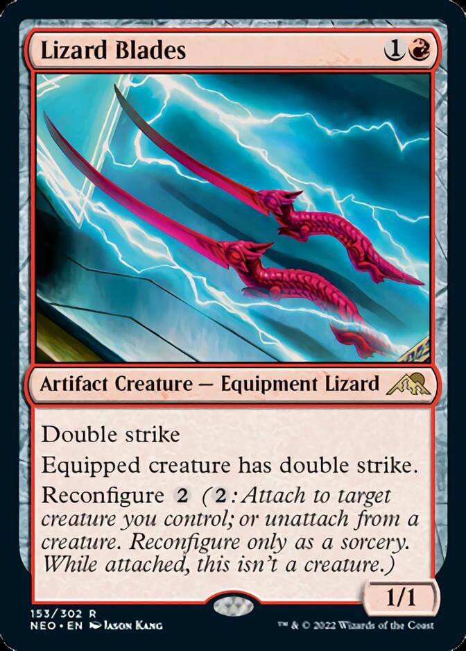 Lizard Blades (NEO-153) - Kamigawa: Neon Dynasty [Rare]