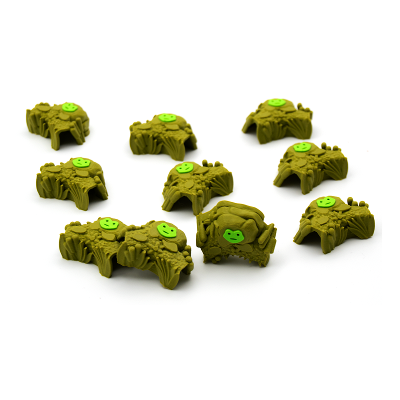 BGExpansions - Root - The Homeland Expansion – Frog Clearing Markers (12 pieces)