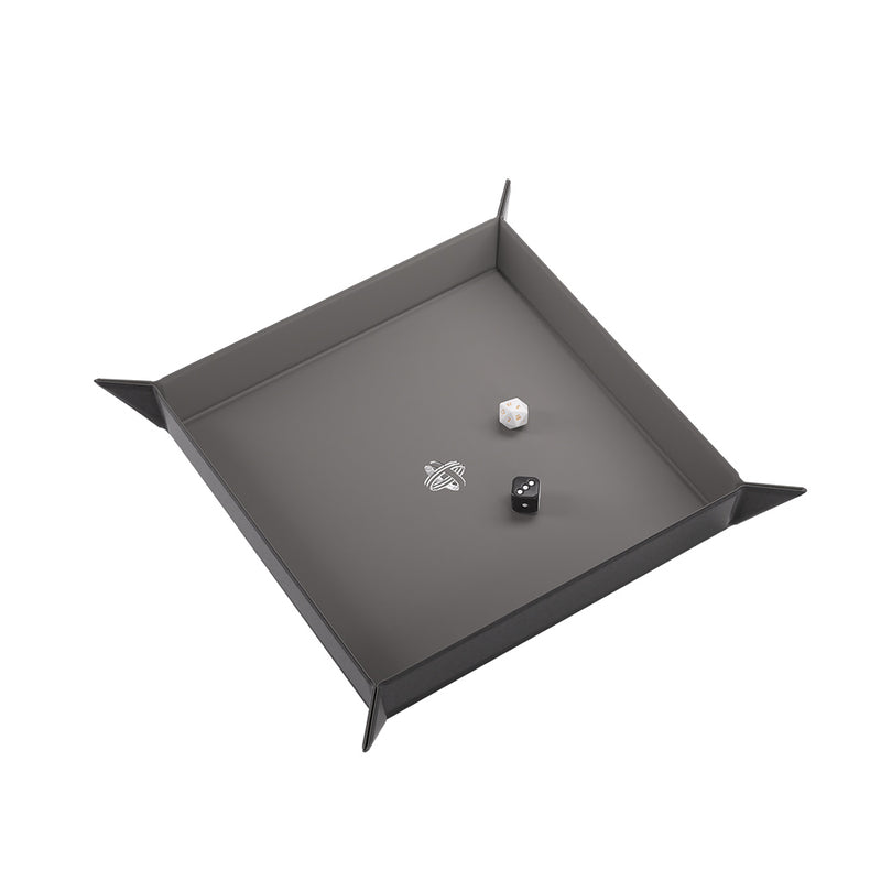 Magnetic Dice Tray: Square - Black / Gray